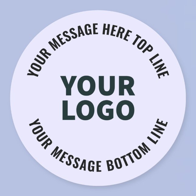 Sticker Rond Votre logo ou image modifiable Lavande et texte no (Créateur téléchargé)