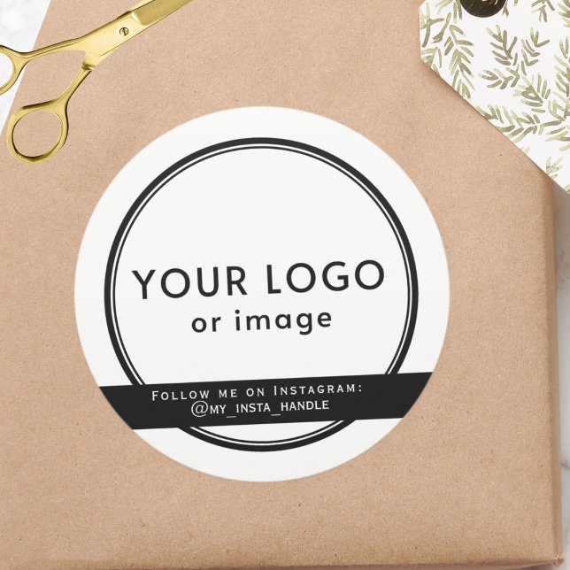 Sticker Rond Votre logo personnalisé et vos informations sur le (Créateur téléchargé)