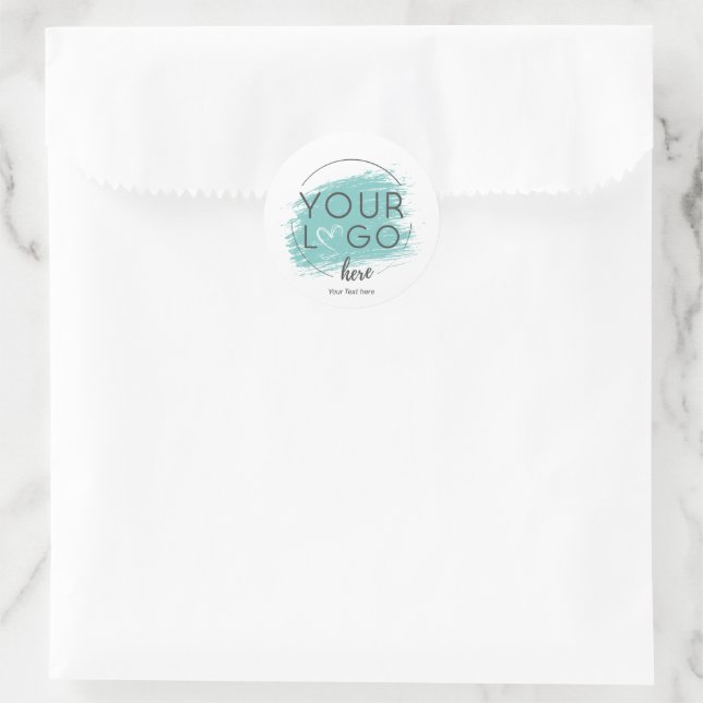 Sticker Rond Votre logo promotionnel personnalisé (Sac)