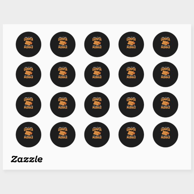 Sticker Rond Votre Lumpia Aint Fait Au Milieu (Feuille)