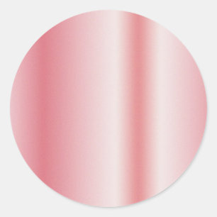 Sticker Rond Votre monogramme de texte personnalisé Rose Gold V