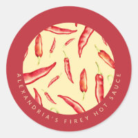 Votre nom Firey Hot Sauce | Poivrons rouges