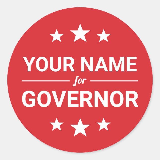Sticker Rond Votre nom pour Gouverneur Texte personnalisé et co (Devant)