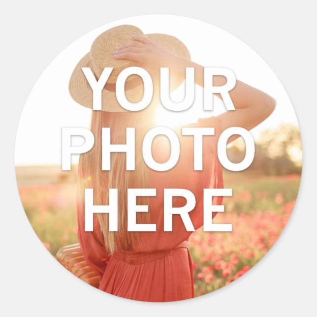 Sticker Rond Votre photo ici (Devant)