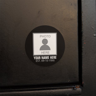 Sticker Rond Votre photo ici Nom et âge