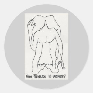 Sticker Rond Votre problème est évident ! -Autocollants