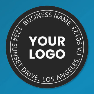 Sticker Rond Votre propre logo et texte circulaire modifiable n