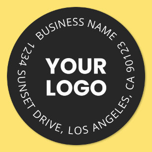 Sticker Rond Votre propre logo et texte circulaire modifiable n