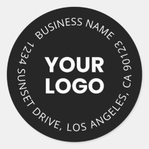 Sticker Rond Votre propre logo et texte circulaire modifiable n