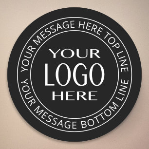 Sticker Rond Votre propre logo et votre propre texte circulaire
