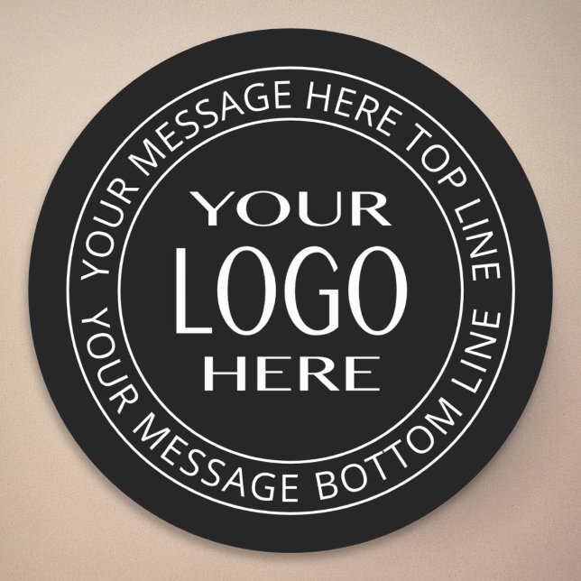 Sticker Rond Votre propre logo et votre propre texte circulaire (Créateur téléchargé)
