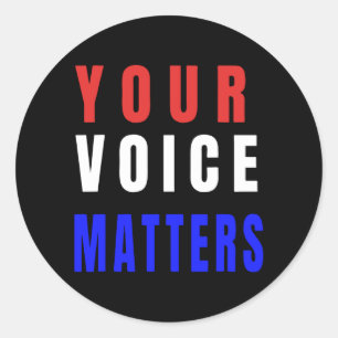 Sticker Rond Votre voix compte