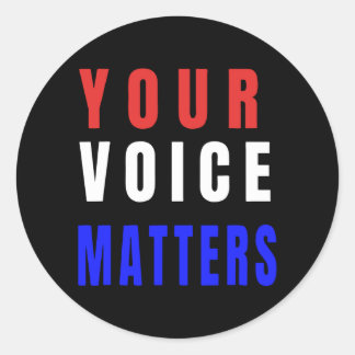 Sticker Rond Votre voix compte
