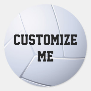Sticker Rond Votre volleyball fait sur commande