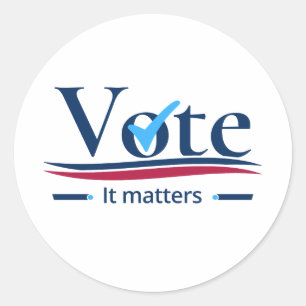Sticker Rond Votre vote compte