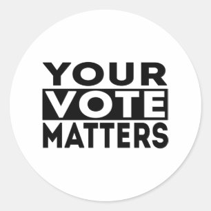 STICKER ROND VOTRE VOTE EST IMPORTANT