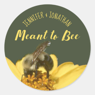 Sticker Rond Voulant Abeille ronde Miel Faveurs mariage