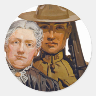 Sticker Rond VOUS aidez mon garçon à gagner la guerre