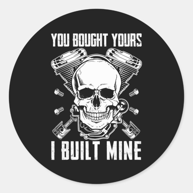 Sticker Rond Vous Avez Acheté Votre Moteur Diesel De Mine (Devant)