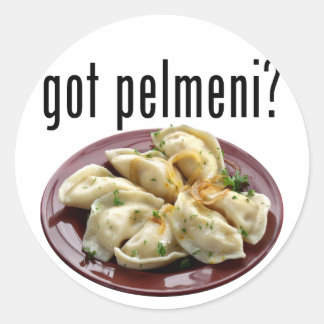 Sticker Rond Vous avez du pelmeni ? П е л ь м е н  de  de и ?