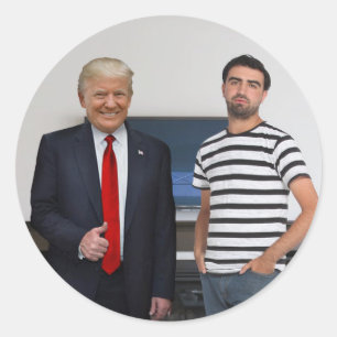 Sticker Rond Vous avez rencontré le Président Donald Trump  Ajo