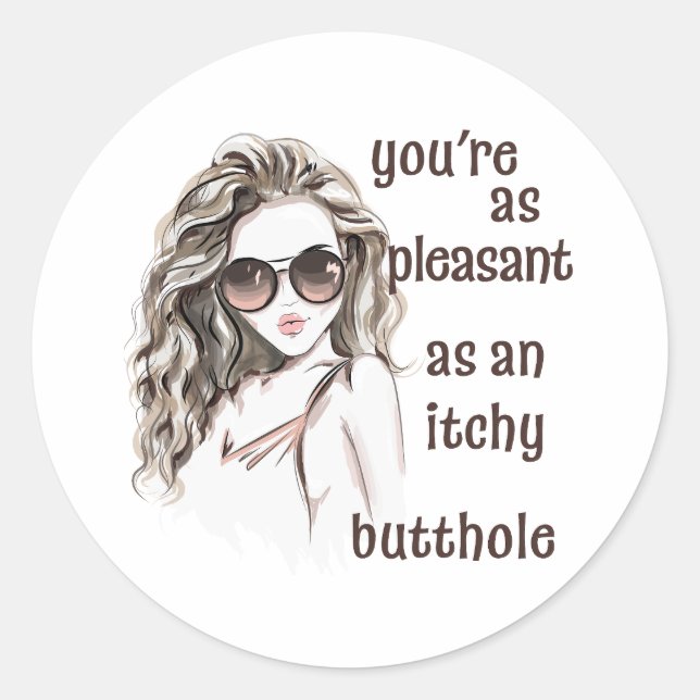 Sticker Rond Vous êtes agréable (Devant)