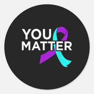 Sticker Rond Vous êtes heureux de soutien de sensibilisation au