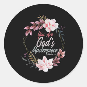 Sticker Rond Vous êtes le chef-d'oeuvre de Dieu