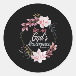 Sticker Rond Vous êtes le chef-d'oeuvre de Dieu
