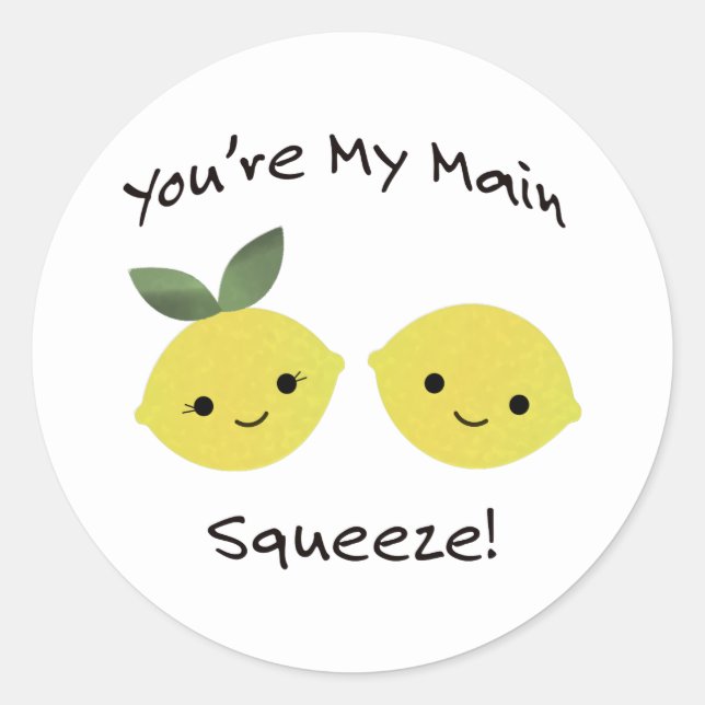 Sticker Rond Vous êtes Mes citrons de Squeeze (Devant)