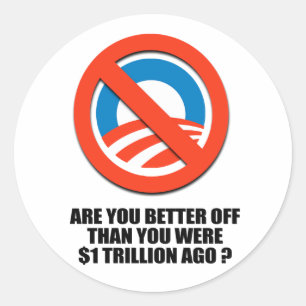 Sticker Rond Vous êtes mieux que vous n'étiez 1 billion de doll