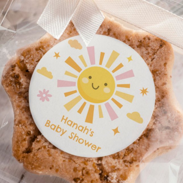 Sticker Rond Vous êtes mon baby shower ensoleillé (Créateur téléchargé)