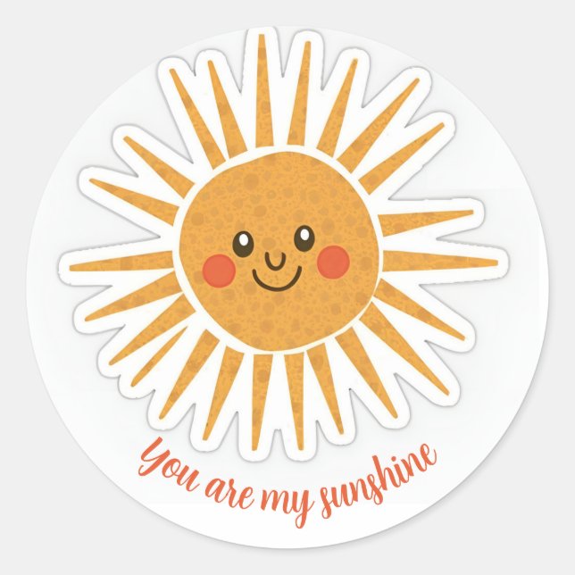Sticker Rond Vous êtes mon soleil (Devant)