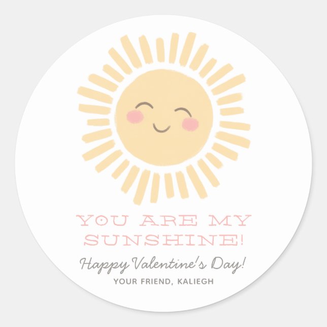 Sticker Rond Vous êtes mon Sunshine Kids Classroom Saint-Valent (Devant)