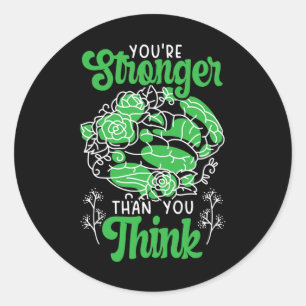 Sticker Rond Vous êtes plus forte que vous ne pensez que la san