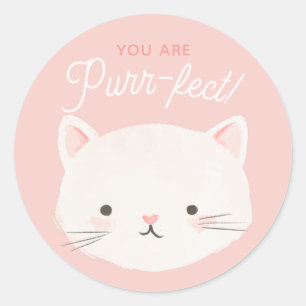 Sticker Rond Vous êtes Purrfect Kitty Cat Classroom Saint-Valen