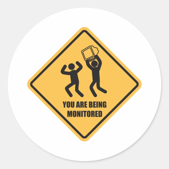 Sticker Rond Vous Êtes Surveillé (Devant)
