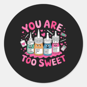 Sticker Rond Vous êtes trop doux Saint-Valentin Icu Nicu Picu E