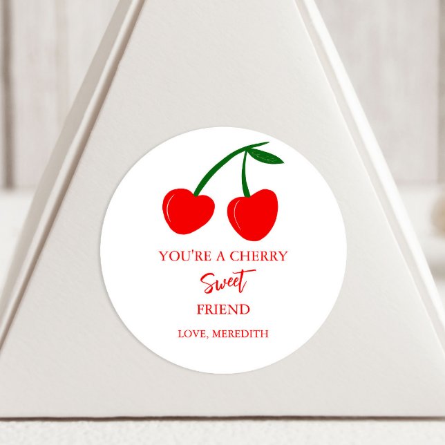 Sticker Rond Vous êtes un ami de Cherry Sweet Valentine (Créateur téléchargé)