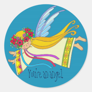 Sticker Rond Vous êtes un ange
