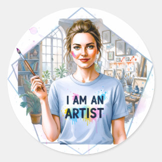 Sticker Rond Vous êtes un artiste ! Assumez-le !