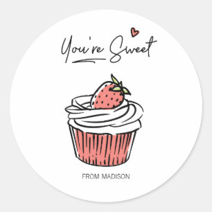 Sticker Rond Vous êtes un chevalet de Saint-Valentin