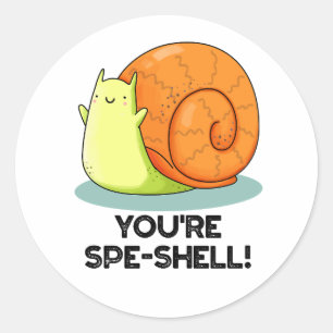 Sticker Rond Vous êtes un gros coquillage de gros escargots