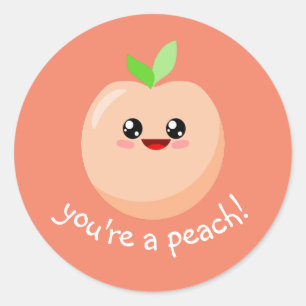 Sticker Rond Vous êtes une pêche !