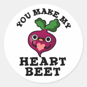 Sticker Rond Vous Faites Ma Beet Coeur Drôle Veggie Pun