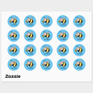 Sticker Rond Vous L'Avez Fait Feuille D'Autocollant - Abeille M
