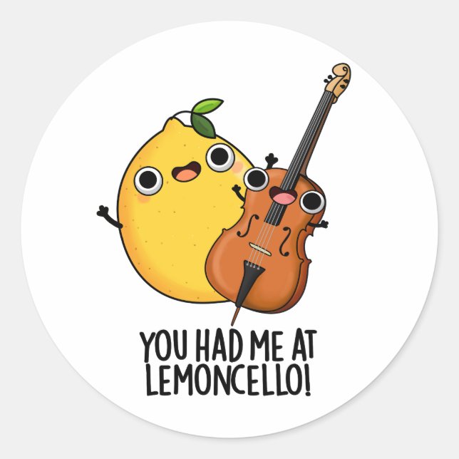 Sticker Rond Vous M'Avez Fait Boire Du Pun Au Citron-violoncell (Devant)