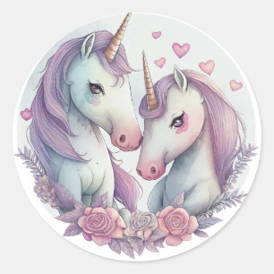 Sticker Rond Vous, Mon Amour, êtes une vraie licorne