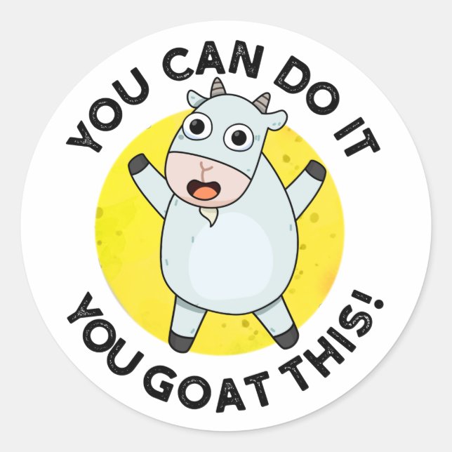 Sticker Rond Vous Pouvez Le Faire Vous Chantez Ce Drôle Animal  (Devant)