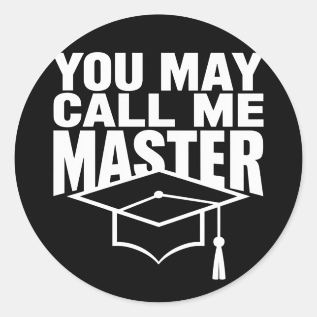 Sticker Rond Vous Pouvez M'Appeler Maîtrise Diplômée 2024 (Devant)